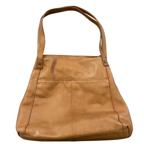 American Leather Co Brown Leather Handbag Shoulder Bag Purse Zipper Pockets - Picture 1 of 11